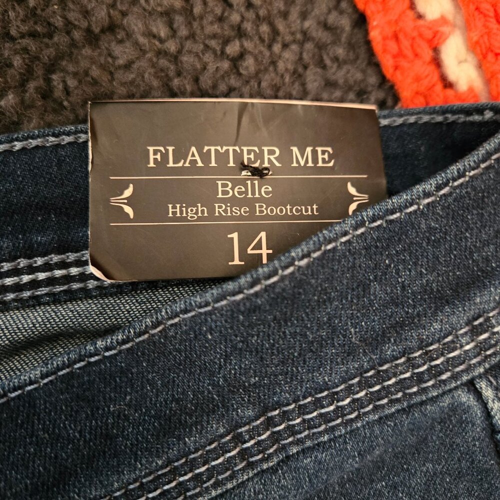 Nanette Lepore Belle High Rise Bootcut Jeans, Sz 14, NWT - Picture 5 of 10